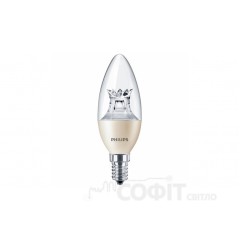 Лампа светодиодная C37 Philips Master LEDcandle DT E14 6-40W 827 B38 CL Свеча 929001140408