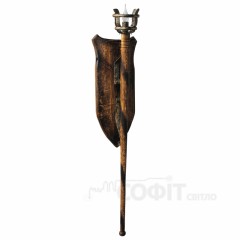 Бра из дерева Факел - Римский - Длинный L1300, 1 лампа Старая Бронза, Дерево Состаренное темное