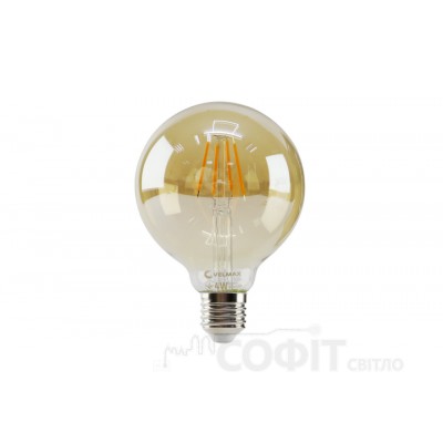 Лампа світлодіодна G95 Velmax Filament 4W E27 2200К 220V 21-46-13