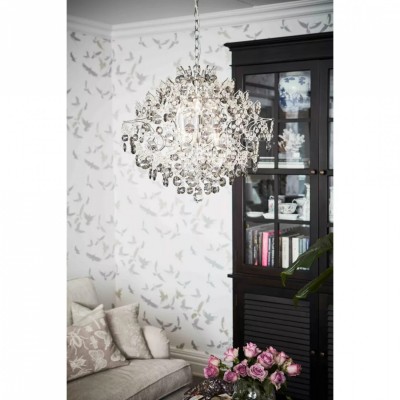 Люстра MarkSlojd Sweden HIDDEN GEM Chandelier 3L Chrome/Clear/Smoke 107416