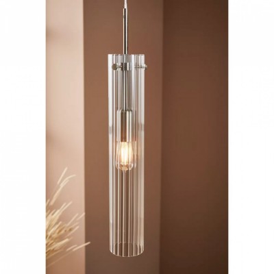 Подвесной светильник MarkSlojd Sweden TUBO Pendant 1L Steel/Clear 108112