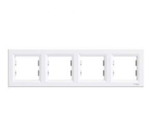 Рамка Asfora EPH5800421 білий 4 поста горизонтальна Schneider Electric