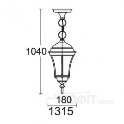 Светильник уличный подвесной Dallas I QMT 1315 Lusterlicht