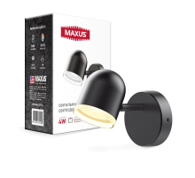 Спотовый светильник MAXUS MSL-01C 4W 4100K черный (1-MSL-10441-CB)