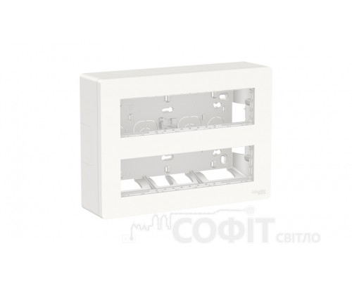 Блок unica system+ открытой установки, 2х8 модулей белый, NU121820 Schneider Electric