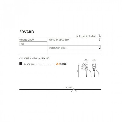 Ґрунтовий світильник AZzardo EDVARD DGR AZ4503
