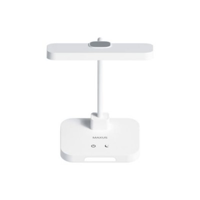 Настільна лампа MAXUS DL 5W 3CCT WH з вбудованим акумулятором, Біла, 1-MDL-5W-WBS Настільна лампа MAXUS DL 5W 3CCT WH з вбудованим акумулятором, Біла, 1-MDL-5W-WBS