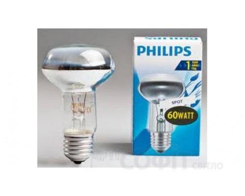 Лампа розжарювання R63 60Вт E27 Philips (16003665)