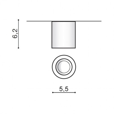 Точковий світильник AZzardo NANO ROUND WHITE AZ2784