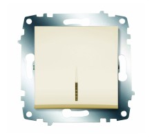 Выключатель 1 клавишный с подсветкой LED ABB Cosmo бежевый 619-010300-201