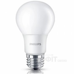 Лампа светодиодная A60 Philips LEDBulb E27 7-60W 6500K 230V A60 PF 929001163607