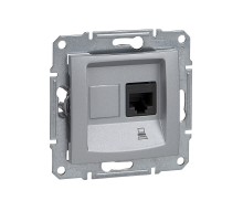 Розетка комп'ютерна RJ45, кат. 6, екр. STP алюміній Sedna SDN4900160, Schneider Electric