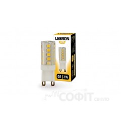 Лампа світлодіодна LED Lebron L-G9, 3W, G9, 4500K, 220V, 280Lm, 11-16-34