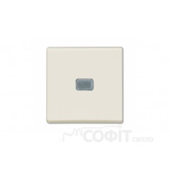 Выключатель 1 клавишный с подсветкой ABB Basic 55 белый шале, 2006/1 UCGL-96-507