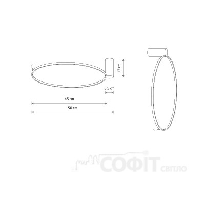 Светильник Nowodvorski 10928 Circolo LED S 1x18W 3000K 560Lm IP20