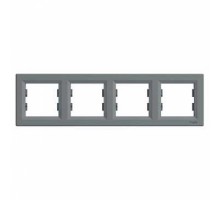 Рамка Asfora EPH5800462 сталь 4 поста горизонтальная Schneider Electric