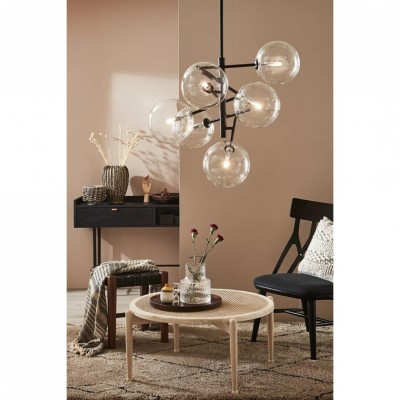 Люстра MarkSlojd Sweden ANDREW Pendant 6L Black/Clear 107748