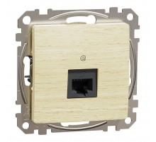 Розетка компьютерная RJ45 кат. 5e UTP, береза, Sedna Design & Elements SDD180451, Schneider Electric