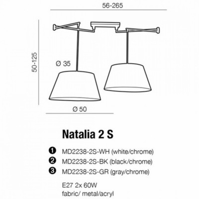 Основание AZzardo NATALIA 2S LAMPBODY AZ1923