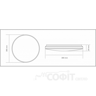 Светодиодная умная люстра Global 40W (пульт, димминг, ночник, CCT 3000-6500K, IP44) круг 1-GFN-40TW-01-C