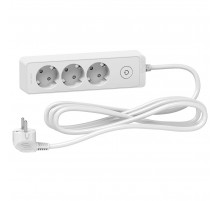 Подовжувач Unica Extend 3 гнізда 3м Білий ST9433W Schneider Electric
