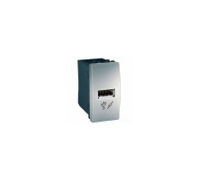 Розетка USB 1М алюміній, Unica MGU3.428.30 Schneider Electric