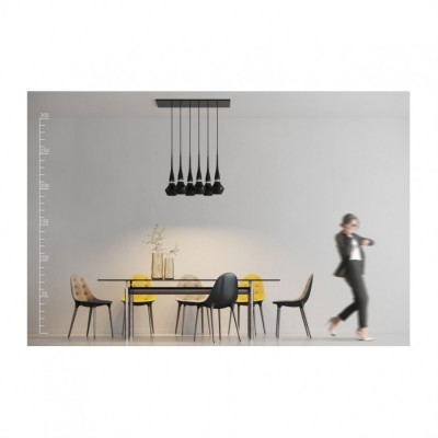 Підвісний світильник AZzardo TASOS 6 BLACK AZ0262