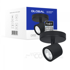 Спотовый светильник GLOBAL GSL-02C 4W 4100K черный (1-GSL-20441-CB)