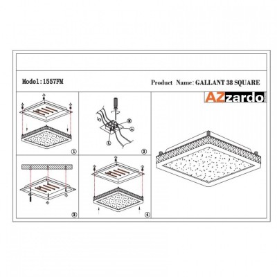 Люстра AZzardo GALLANT 38 SQUARE AZ1594