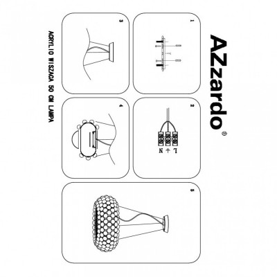 Люстра AZzardo ACRYLIO 50 PENDANT AZ0058