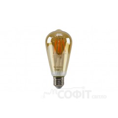 Лампа светодиодная ST64 Velmax Filament 4W E27 2500К 220V 21-43-25