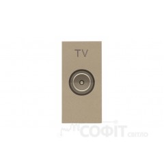 Розетка TV проста ABB Zenit шампань 1 мод., N2150.7 CV