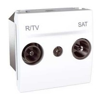 Розетка Радио ТВ/Спутник Индивид 2М бел, Unica MGU3.454.18 R TV/SAT Schneider Electric