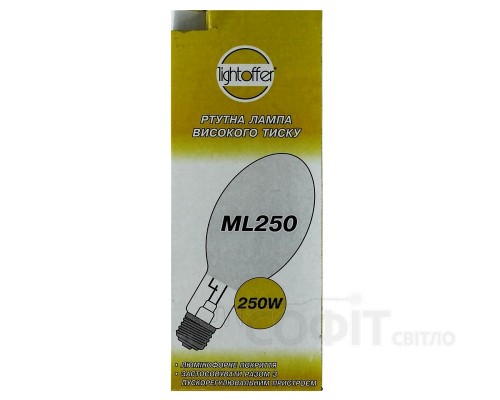 Лампа ртутна ML250W E40 газорозрядна високого тиску LightOffer