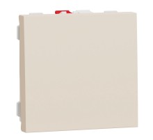 Вимикач 1-клавішний сх. 1, 10А, 2 модулі, бежевий, Unica New, NU320144 Schneider Electric