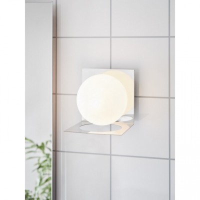 Бра MarkSlojd Sweden ZENIT Wall 1L IP44 Chrome/Opal 107488