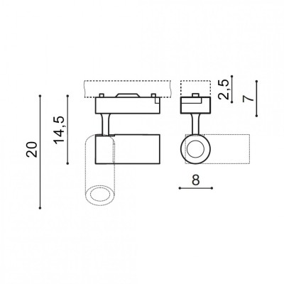 Трековый светильник AZzardo TIVOLI TRACK 10W 4000K WH AZ2223
