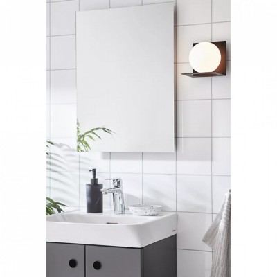 Бра MarkSlojd Sweden ZENIT Wall 1L IP44 Black/Opal 107495