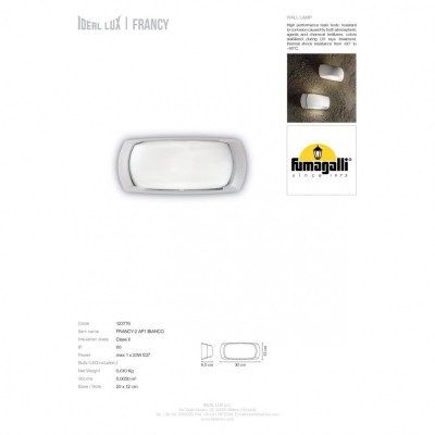 Бра Ideal Lux FRANCY-2 AP1 NERO 123783