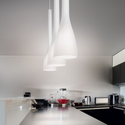 Подвесной светильник Ideal Lux FLUT SP1 BIG BIANCO 035666 Подвесной светильник Ideal Lux FLUT SP1 BIG BIANCO 035666