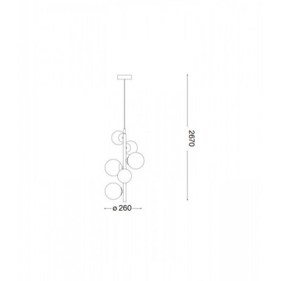 Люстра Ideal Lux PERLAGE SP6 OTTONE SATINATO 283821