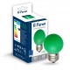 Лампа светодиодная G45 Feron LB-37 1W E27 зеленая