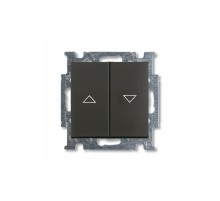 Выключатель жалюзи ABB Basic 55 черный шато, 2006/4 UC-95-507