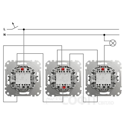 Выключатель одноклавишный перекрестный (переключатель), береза, Sedna Design & Elements SDD180107, Schneider Electric