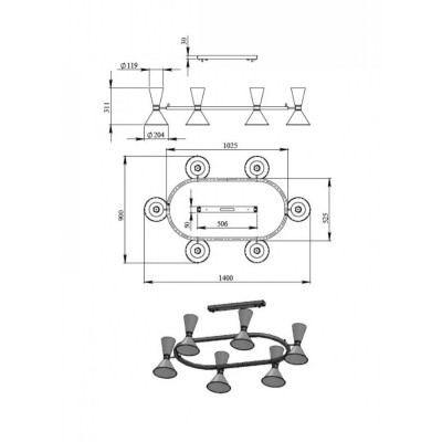 Зеркало Pikart Dualight OV 25345-3 Зеркало Pikart Dualight OV 25345-3