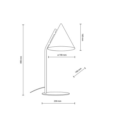 Настільна лампа TK Lighting CONO BLACK, 16009