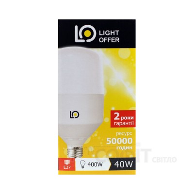 Лампа светодиодная высокомощная H115 LightOffer LED-40-032 40W 5000K 220V E27