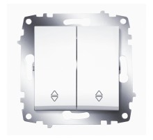 Вимикач 2 клавішний прохідний ABB Cosmo білий 619-010200-211