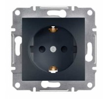 Розетка с змл. с шторками антрацит Asfora EPH2900271 Schneider Electric