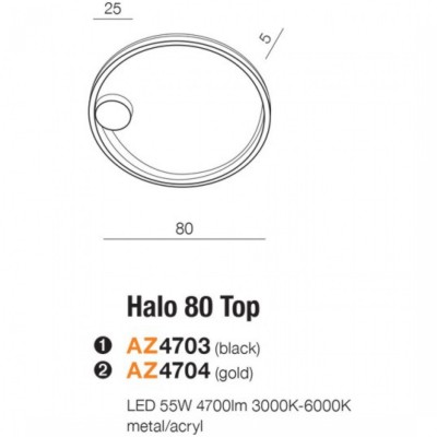 Люстра AZzardo HALO 80 GO AZ4704